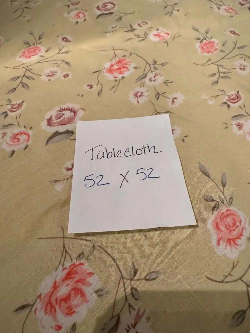 Maude Square Cotton Print Tablecloth - La Cigale,b1349
